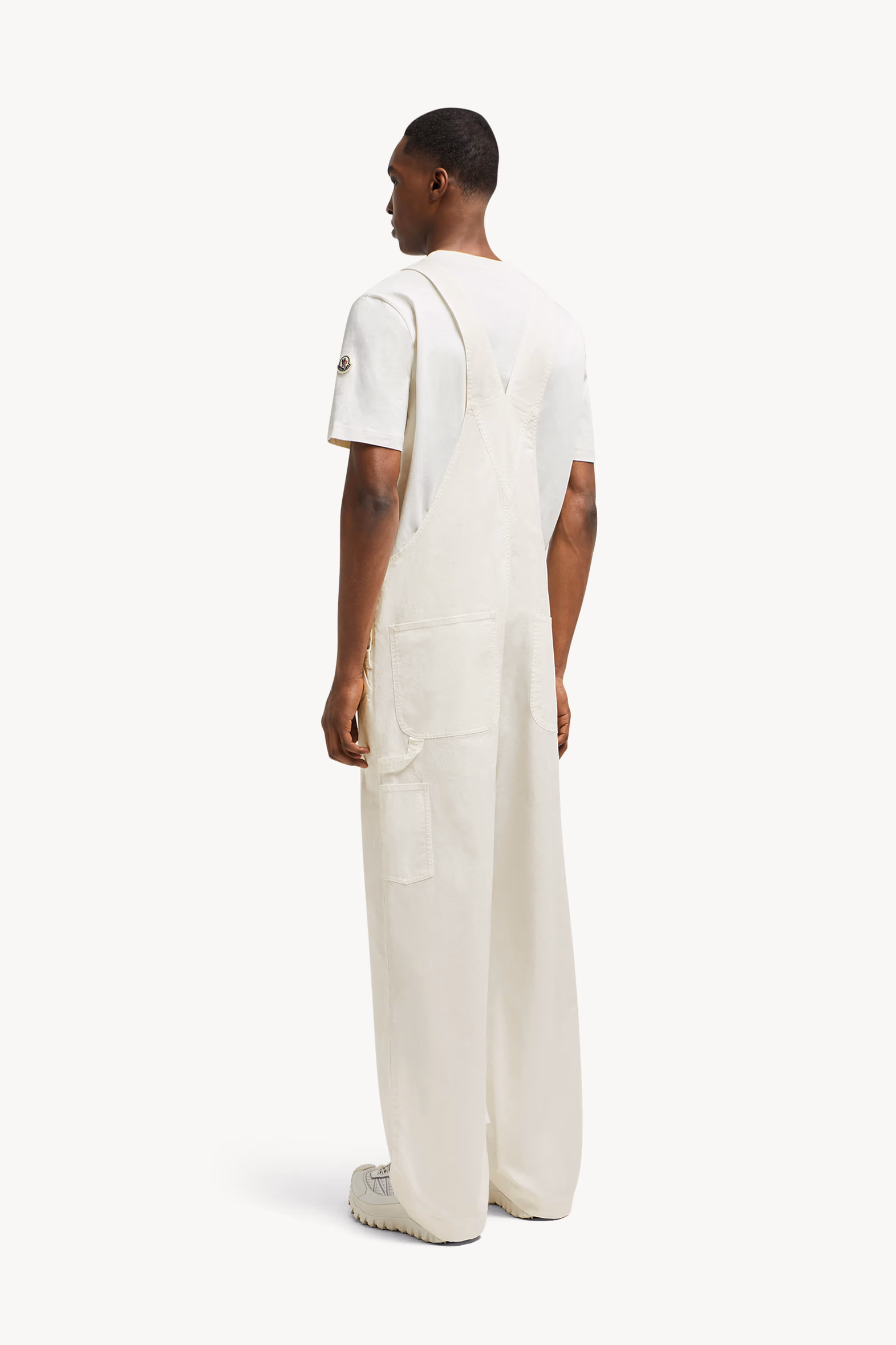 Peto de gabardina de algodón Blanco Moncler 5